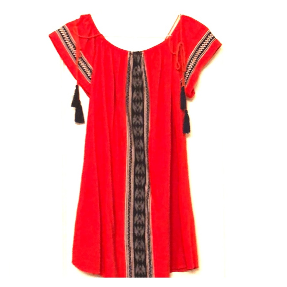 Off the shoulder Cinco de Mayo mini red dress